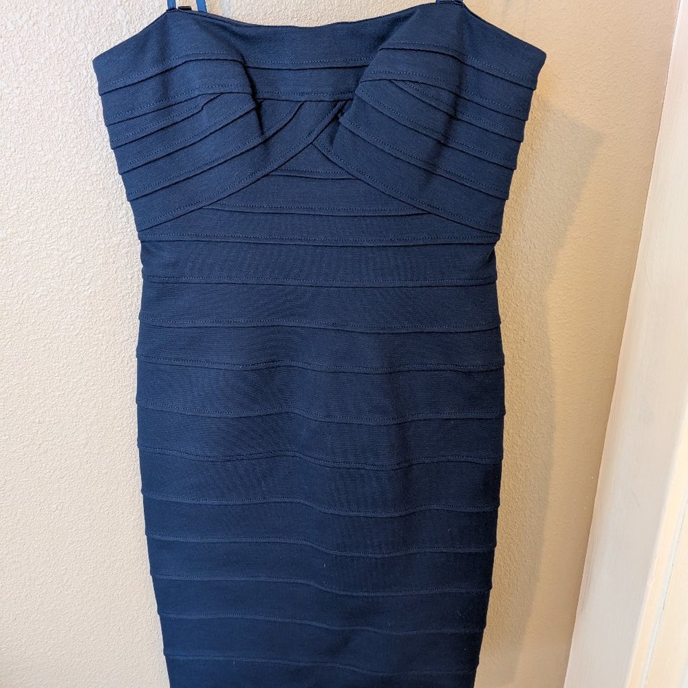 Blue BCBG MaxAzria bodycon bandage dress
